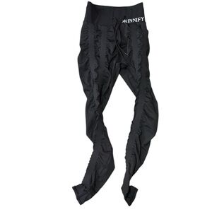 SKINNIFY women’s small black 4 band ruched scrunch butt full length leggings